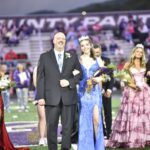 UCHS Senior Mady Adams and her proud father Chris flanked by Second Runner-Up Adelyn Cisneros, left, and First Runner-Up Lola Hunter. Photo by Todd Forrest