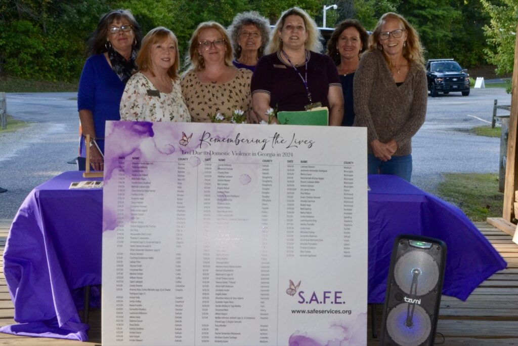 S.A.F.E. staff and volunteers at the annual Remember My Name ceremony last week. Photo by Brittany Holbrooks