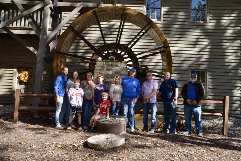 The Hampton, Scroggs, Odom and Fox families were honored to donate the equipment and installation of a new well and pump to keep the Grist Mill running at Meeks II. Photo by Brittany Holbrooks