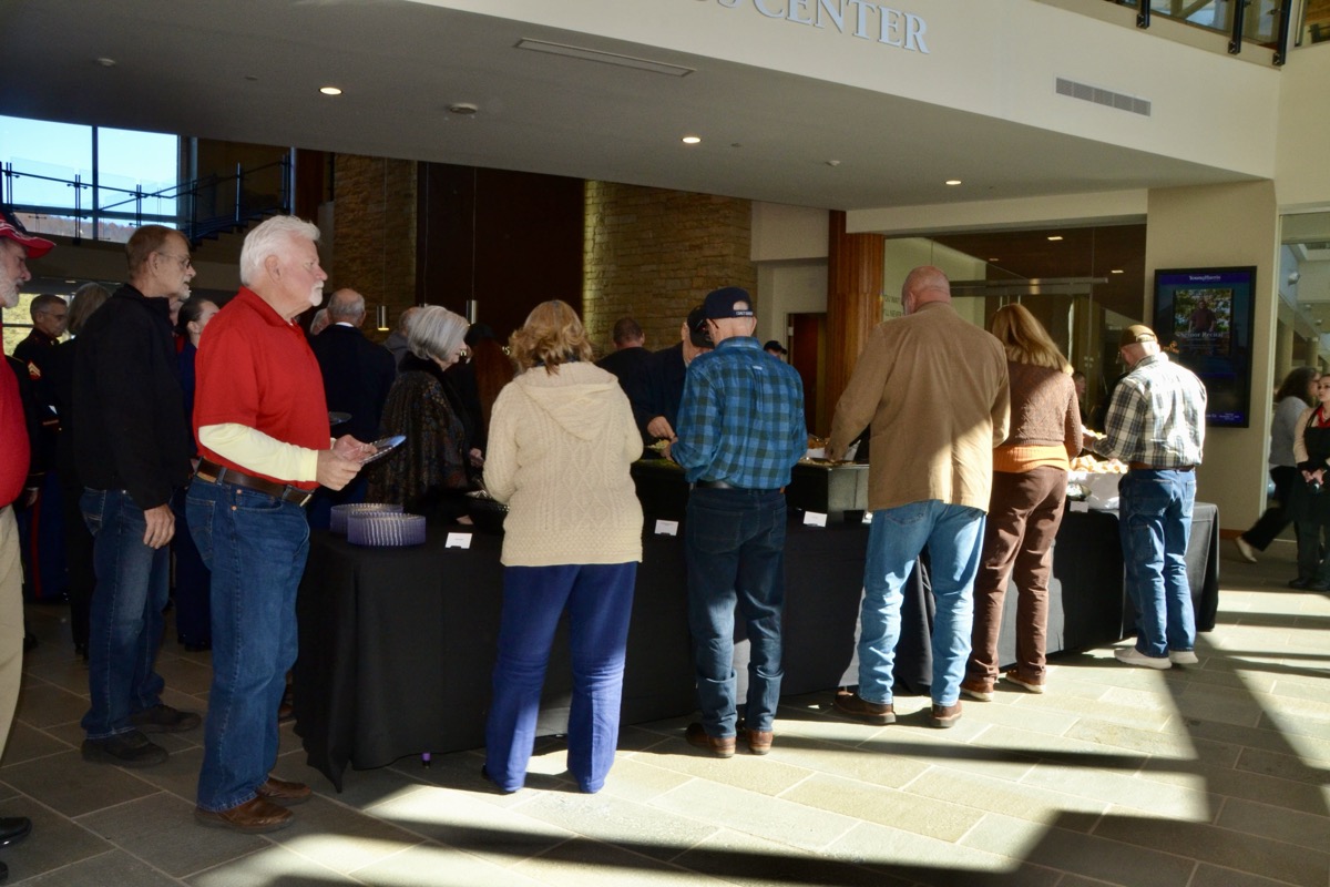 The annual Veterans Day Luncheon by the Rotary Club was incredibly well attended at Young Harris College thanks to the patriotic population here in the North Georgia Mountains. Photo by Brittany Holbrooks