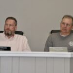 Union County School Board Members Jason McCarter and Patrick White in their October meeting. Photo by Brittany Holbrooks