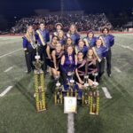 Several thrilled members of the 77-student Union County High School Band celebrating their victorious streak at the Peach State Marching Competition last month. Photo/Submitted