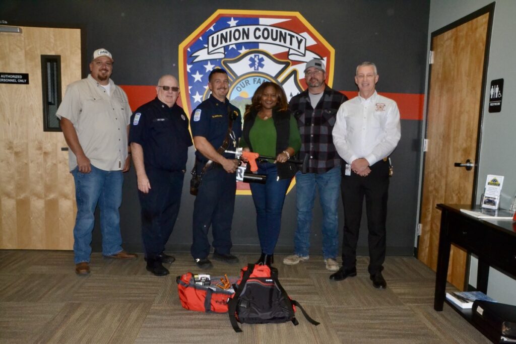 Vulcan Materials Company has done it again – donated money to purchase equipment for the Union County Fire Department. Photo by Brittany Holbrooks