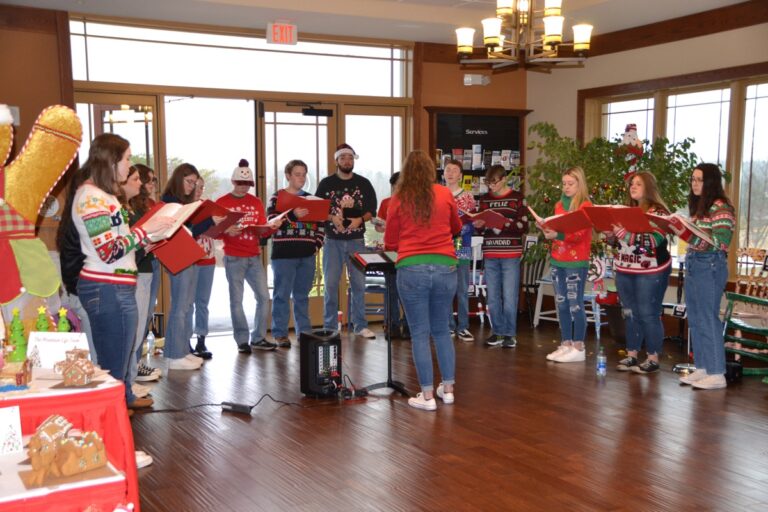 Chorus students from Union County Schools are expected to return for caroling at the Holly Jolly Christmas on Saturday, pictured here in 2022. Photo by North Georgia News