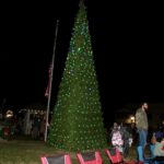 New in 2024, the custom-made, 20-foot Christmas tree on the Old Courthouse Lawn will be lit as part of Christmas on the Square festivities Saturday night. Photo by Brittany Holbrooks
