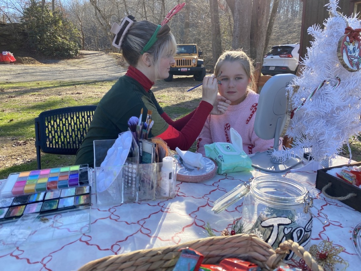 Children enjoyed all kinds of awesome activities at the county’s Classic Christmas Dec. 13, including festive face painting. Photo by Samantha Laratta