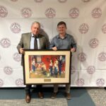 Chest-Chatt RC&D Director Frank Riley and County Agent Jacob Williams in Columbus last month for Riley’s award presentation. Photo/Submitted