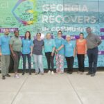 The Georgia Recovers bus made a special stop at the Sports Center this month to support the annual Hope in the Mountains recovery resource event. Photo by Brittany Holbrooks