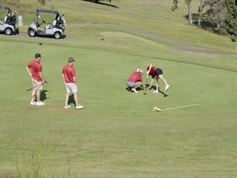 The team from Forever Free Golf Co. had a blast supporting American Legion causes during the Putting With Patriots Golf Tournament last week. Photo by Brittany Holbrooks