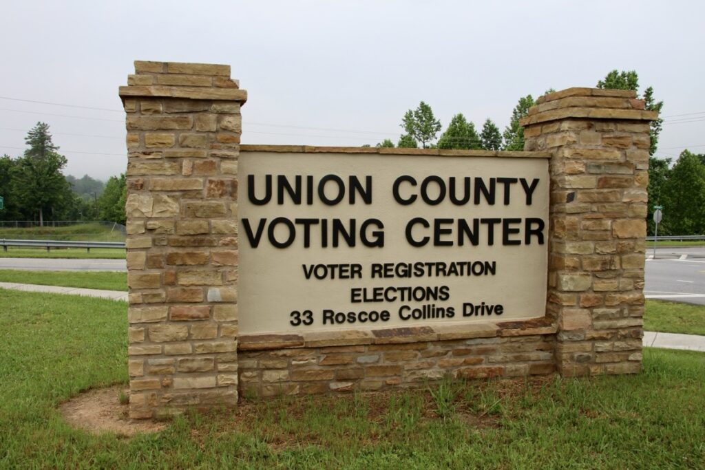 The Voter Registration Office is inside the Union County Voting Center at 33 Roscoe Collins Drive, directly across from Union County High School on the Glenn Gooch Bypass. Photo by Shawn Jarrard