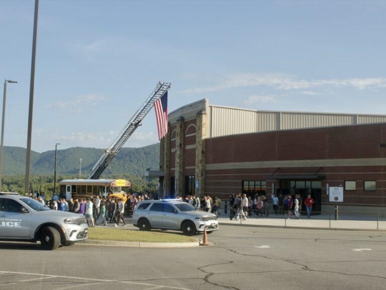 Union County Schools partnered with the Blairsville-Union County Chamber of Commerce and community leaders for a solemn 9/11 reflection on Friday. Photo by Brittany Holbrooks