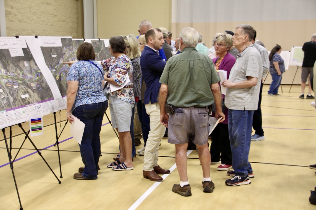 The Murphy Highway Public Hearing Open House enjoyed good participation from the public last week, with 177 residents attending the two-hour informational meeting. Photo by Shawn Jarrard